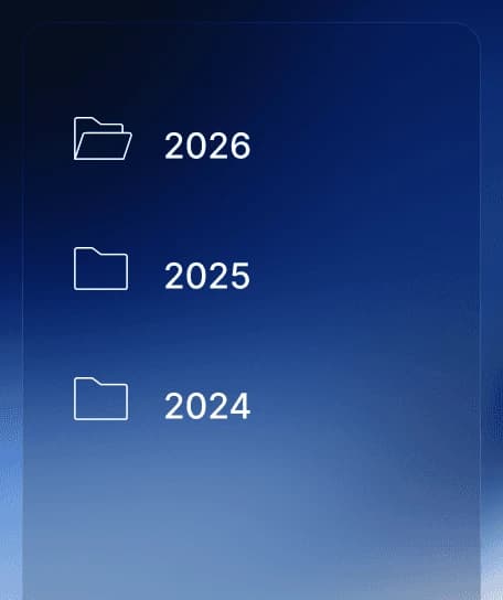 Imported photos sorted into year folders