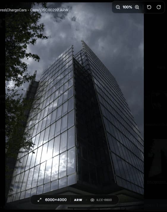 Full-resolution preview of a photo of a glass tower