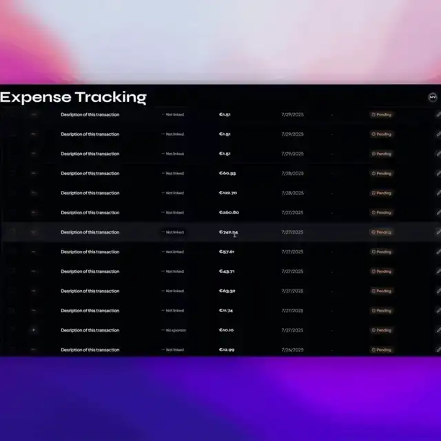 Screen recording: link your expenses in TREC
